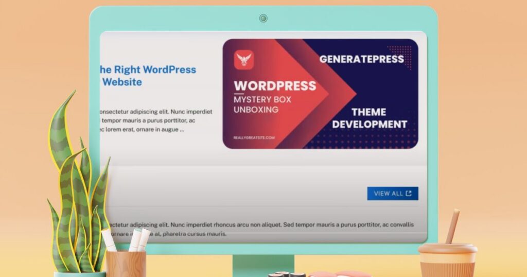 GeneratePress Theme Home Page Customization (Design 01)